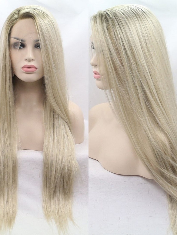 Evahair Fashion Style Sexy Blonde Long Straight Synthetic Wig All