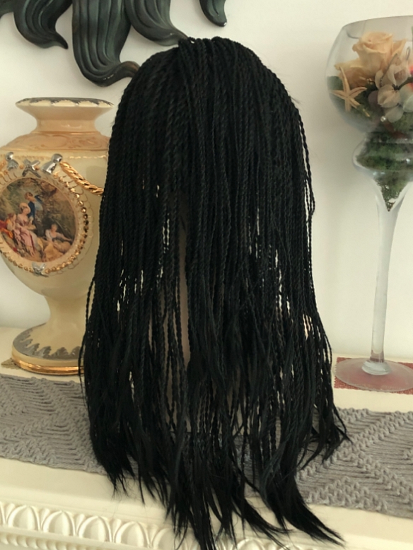 Preorder--Evahair 2021 New Style 20'' Black Long Braided Lace Front Wig