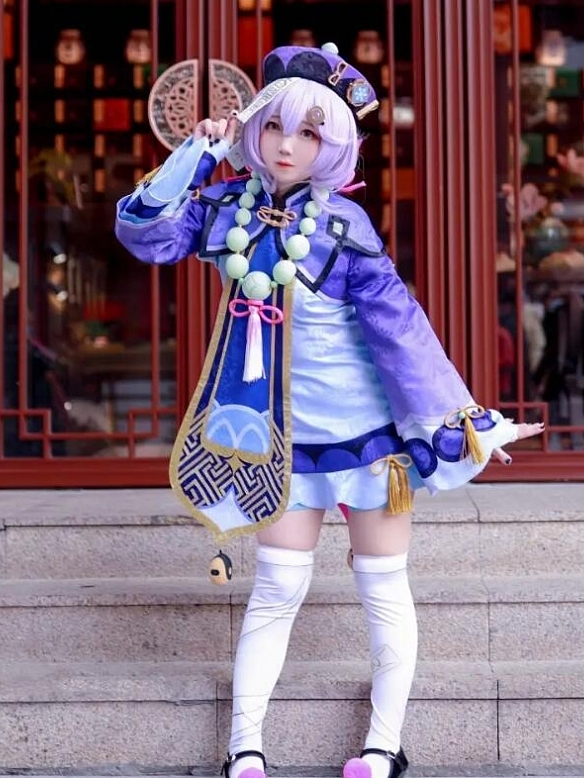 Evahair Fashion Genshin Impact Qiqi Cosplay Costume