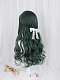 Evahair 2022 New Style Green Long Wavy Synthetic Wig with Bangs