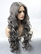 Grey Wavy Synthetic Lace Front Wig