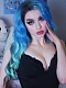 EVAHAIR SEA MERMAID  BLUE SYNTHETIC LACE FRONT WIG