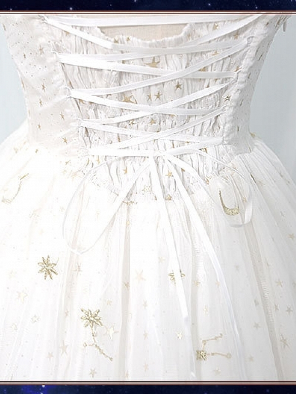 Evahair fashion star printed lolita ruffle dress