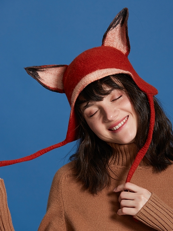 Cute Forest Red Fox Mori Hat