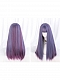 Evahair Two Purple Mixed Color Long Straight Synthetic Wig with Bangs