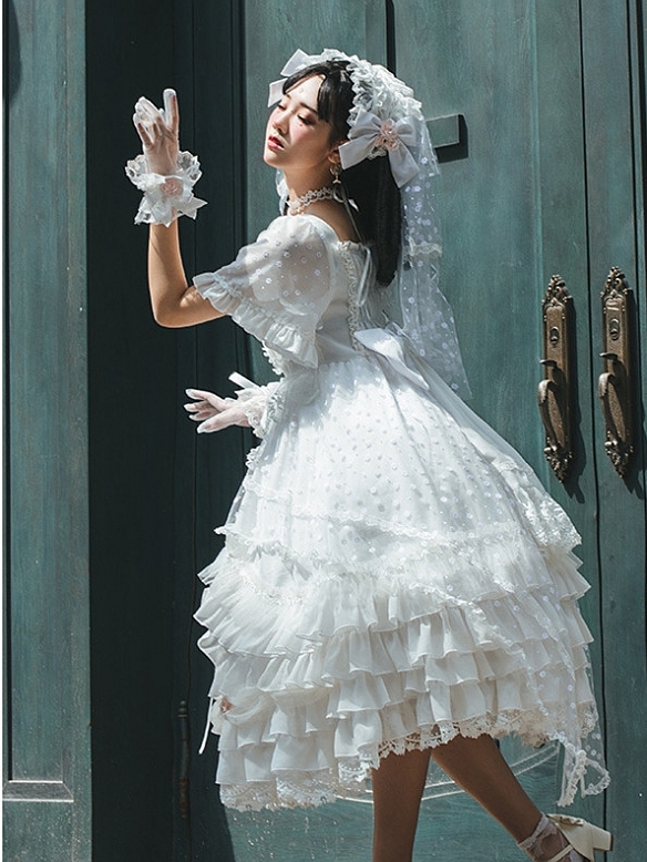 Evahair popular flower decorated heavy lolita dress