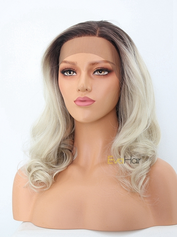 Daily Wear Ash Blonde Synthetic Lace Front Wig