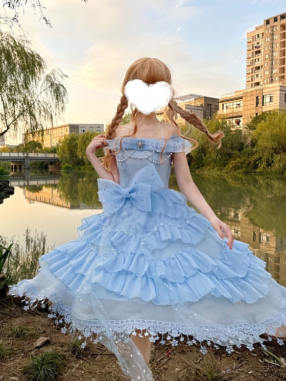 Evahair hanayome style strapless Lolita dress