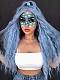 Sky Blue Color Lolita Synthetic Lace Front Wig