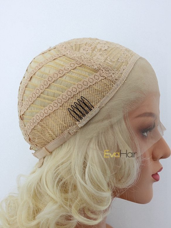 Platinum Blonde Marilyn Monroe Inspired Short Lace Front Synthetic Wig for Daily Wear