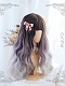 Japanese style Cynthia long curly gradient foggy purple lolita wig