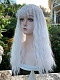 Evahair 2022 New Style White Long Wavy Synthetic Wig with Bangs