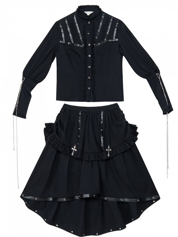 Evahair fashion military style lolita skirt SK