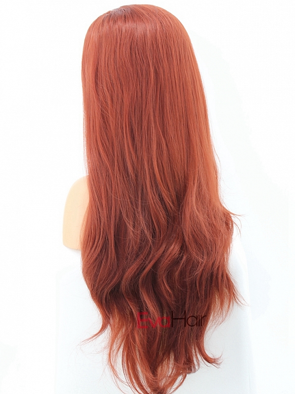 Reddish Brown Synthetic Lace Front Wig with Popular Wavy Style
