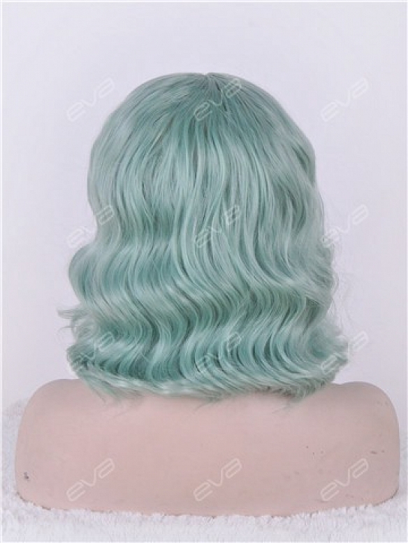 Mermaid Mint Wavy Lob Synthetic Lace Front Wig 