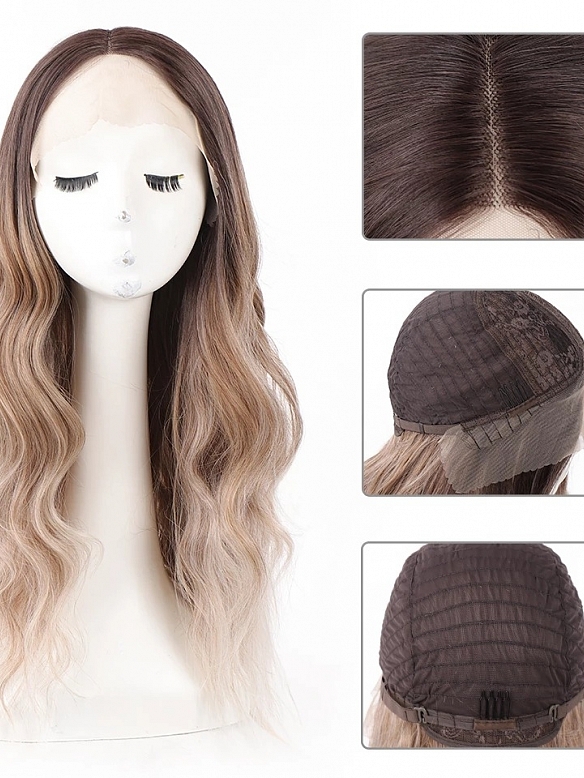 Evahair Fashion Style Sexy Brown Long wavy Synthetic Wig