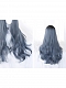 Evahair Trendy Grayish Blue Long Wavy Synthetic Wig with Bangs