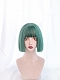 Evahair Fashionable Green Bob Synthetic Wig with Bangs