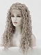 Evahair Fashion Style Grey Long curly Synthetic Wig