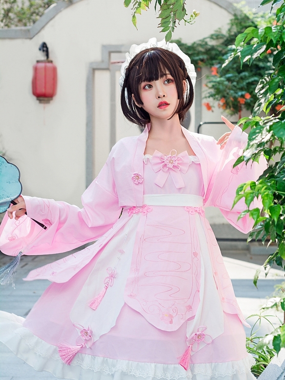 Evahair fashion cute pink lolita dress