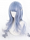 Evahair 2022 New Style Blue Ombre Long Straight Synthetic Wig with Bangs