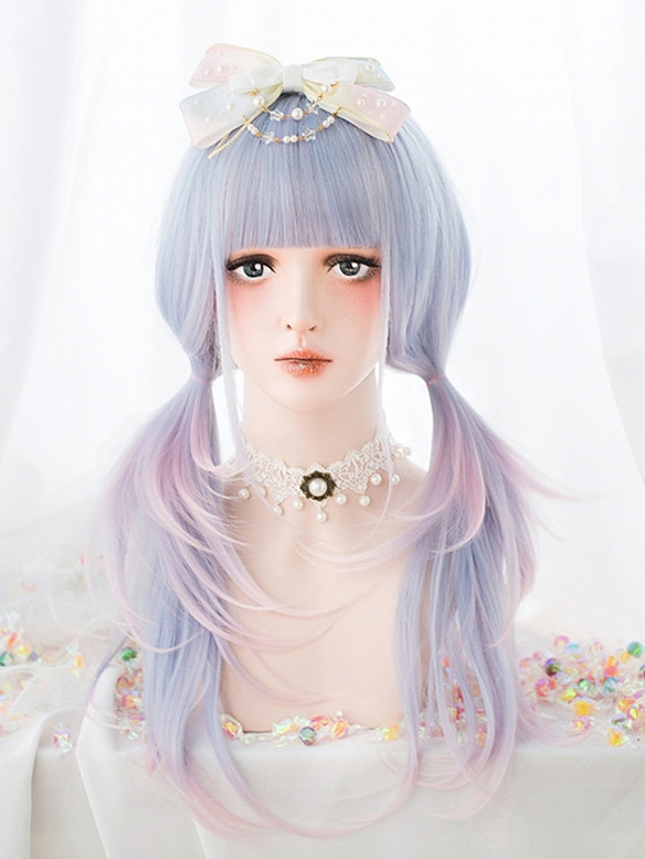 Limited--Evahair 2021 New Style Summer Unicorn Long Straight Synthetic Wig with Bangs