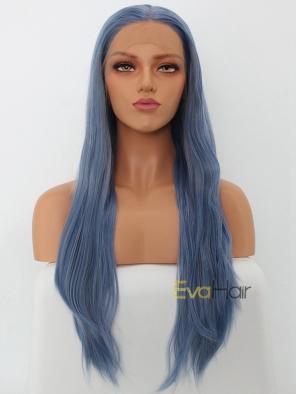 blue synthetic wig