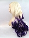 Evahair new fashion gold and purple Gradient front lace wig