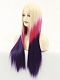 Evahair fashion three colors long straight hair T-lace wig
