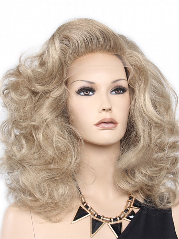 Evahair Fashion Style brown short wave fluffy Synthetic Wig