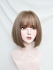 Evahair 2022 Honey Tea Linen Short Straight Synthetic Wig with Bangs