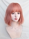 Evahair 2022 New Style Pink Short Straight Synthetic Wig with Bangs