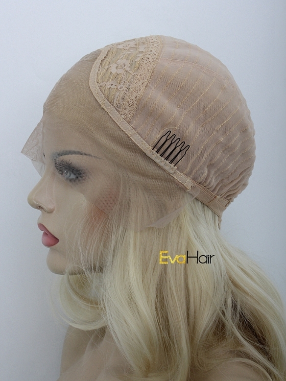 Blonde Bust Length Synthetic Lace Front Wig