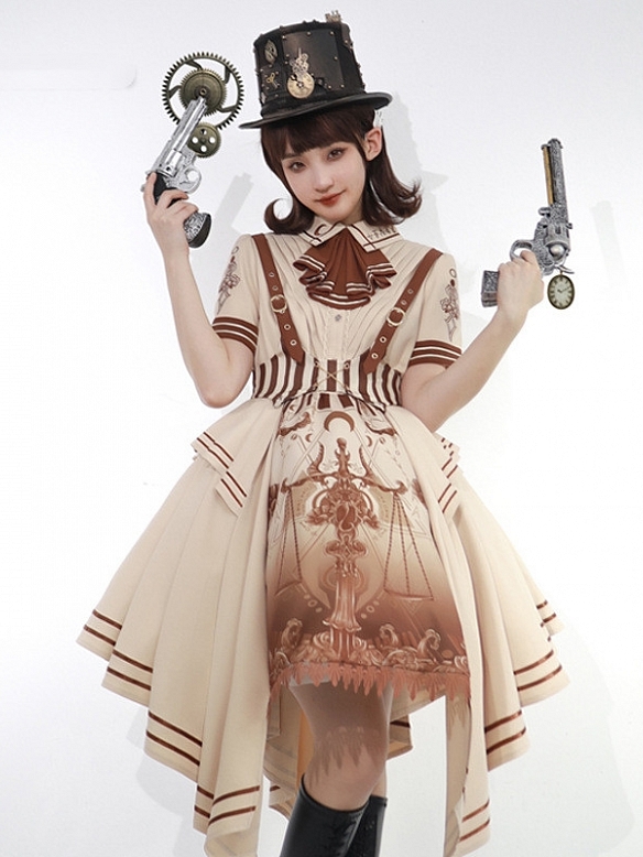 Evahair fashion steam punk style lolita dress