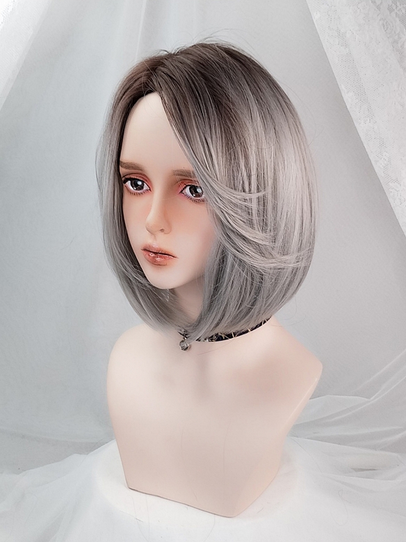 Evahair Grey Ombre Short Synthetic Wig