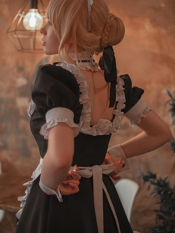 Evahair Fate stay night Saber miad cosplay costume