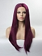 Dark Purple Long Straight Synthetic Lace Front Wig