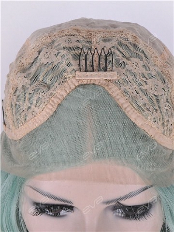 Mermaid Mint Wavy Lob Synthetic Lace Front Wig 