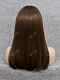 Beautiful Wefted Cap Dark Brown Long Straight Synthetic Wig with Bangs