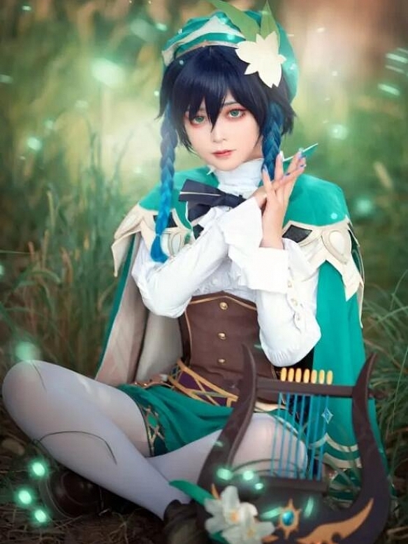 Evahair Genshin Impact Venti cosplay costume