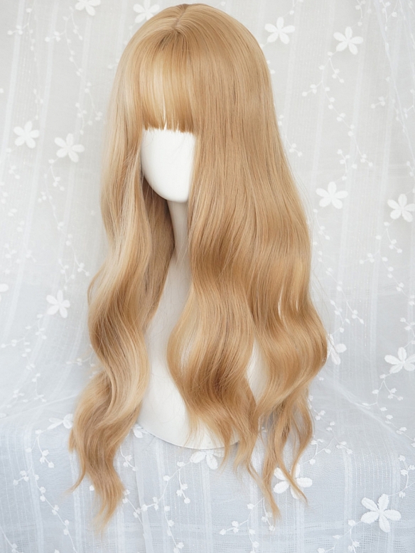 Evahair Lisa Inspired Blonde Long Wavy Synthetic Wig with Bangs