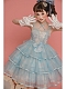 Evahair brand new unicorn printed light blue lolita dress
