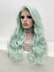 Evahair Green Long Wavy Synthetic Lace Front Wig 
