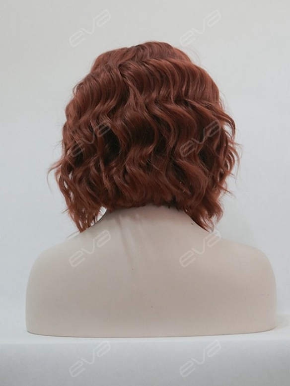EvaHair Wavy Triangled Cut Bob Lace Front Synthetic Wig