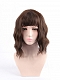Evahair Brown Short Wavy Synthetic Wig with Bangs