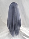 Evahair Purplish Blue Long Straight Synthetic Wig