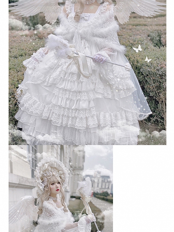 Evahair fashion hanayome style white lolita dress