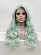 Evahair Green Long Wavy Synthetic Lace Front Wig 