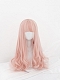 Evahair Sweet Pinkish Orange Long Wavy Synthetic Wig with Bangs