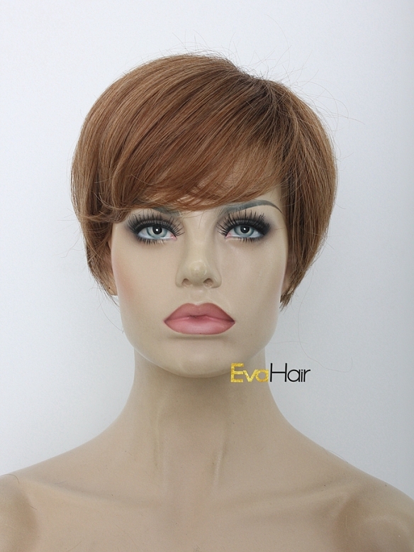 Short Brown Synthetic Wig Pixie Cut